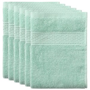 Unique Bargains Cotton Thick and Absorbent Kitchen Towels 13 X 13 Inches 6 Pcs - 1 of 4