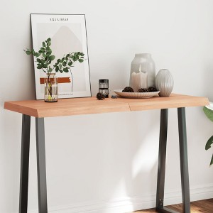 vidaXL Table Top Light Brown 47.2"x19.7"x(0.8"-2.4") Treated Solid Wood Live Edge - 1 of 4