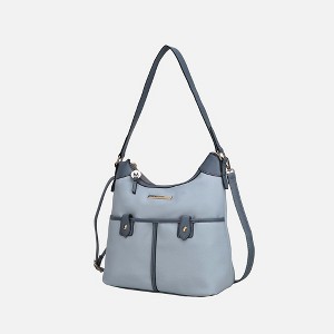 MKF Collection Harper Vegan Color Block Leather Women’s Shoulder Hobo Bag by Mia K - 1 of 4