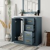 30" Freestanding Bathroom Vanity with Ceramic Sink and 3 Drawers,Solid Wood Storage Cabinet for Small Spaces-The Pop Home - 2 of 4