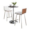 3-Piece Counter Height Dining Set with Adjustable Table and 2 Upholstered Chairs - 2 of 4