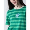 Blues Clues Embroidered Blue Character Art Crew Neck Short Sleeve Green Striped T-shirt - 4 of 4