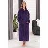 ADR Women's Zip Up Robe with Hood, Women's Long Zipper Robe, Warm Cozy Hooded Bathrobe - 4 of 4