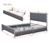 NicBex Upholstered Storage Bed Frame with 4 Drawers for Adults/Boys/Girls,Gray - image 3 of 4