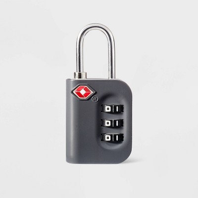 2pk Key Luggage Lock Gray - Open Story™