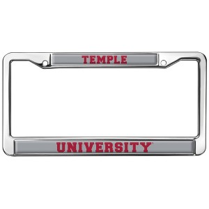 Temple University School Logo Full Size Standard License Plate Metal Frame - 1 of 4