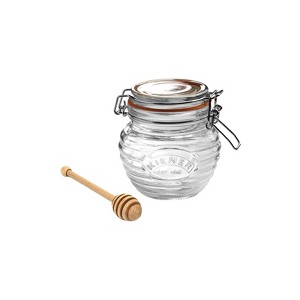 Kilner Honey Pot with Beechwood Dipper, 13.5 Ounce - 1 of 4