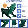 Folding Patio Accent Chair With Stackable Arm Rest,Ergonomic HDPE All-Weather Adirondack Chair,Patio Chair With Dual Cup Holder -The Pop Home - 4 of 4