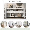 Modern Console Table, Sofa Table With 4 Drawers And 2 Shelves, Classic And Simple Design Entryway Table-Cuddlewood - 3 of 4