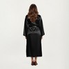 Anna-Kaci Lounge Women's PLus Size Satin Robe and Slip Set with Smooth Draping Fabric and Elegant Silhouette - 3 of 4