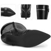 BLISSFUL STEP Pointed Toe Rivets Stiletto High Heel Knee High Dress Boots for Women - 4 of 4