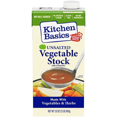 Kitchen Basics No Salt Vegetable Stock - 32oz : Target