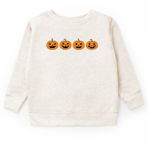 Four Pumpkins - Toddler Graphic Sweatshirt and Youth Graphic Sweatshirt - 1 of 4
