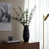Modern Textured Ceramic Vase - Sculptural Embossed Circle Detailing - Decorative Accent for Home, Office, Bedroom, Living Room - 13" - 2 of 4