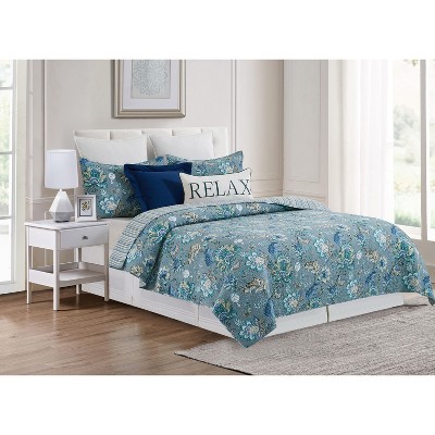 C&f Home Morrison Cotton Floral Jacobean Quilt Set - Reversible And ...