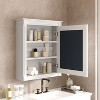 NicBex 27"x24" Elegant Wall Mounted Bathroom Cabinet with Mirror&3 Adjustable Shelves,Mirrored Medicine Cabinet for Bathroom,Matte Finish - 3 of 4