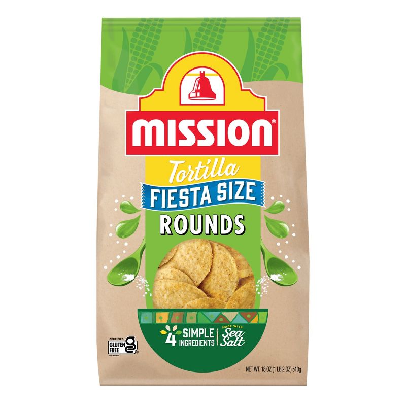 Mission Fiesta Size Round Tortilla Chips - 18oz, 1 of 8