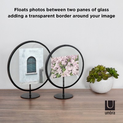 Black Iron 4x6 Floating Tabletop and Wall Picture Frame