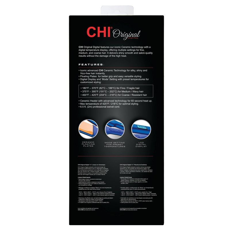 CHI Ceramic Flat Hair Iron - Blue, 5 of 6