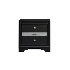 HomeStock Black Nightstand with 26x26x17 Dimensions, Modern Bedside Table with Open Shelf Storage for Bedroom or Living Room - 3 of 4