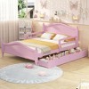 KTMBDW Full Bed Frame with Storage Headboard, Metal Platform Bed Frame with 2 Storage Drawers, Noise-Free/Metal Support/No Box Spring Needed, Pink - 4 of 4
