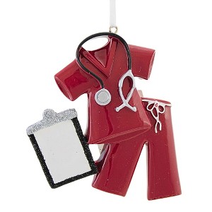 Polarx 3.5 Inch Occupations In Scrubs Christmas Tree Ornament , Christmas Decor Nurse Doctor Health Care (1PC) - 1 of 4