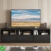 70 inch Mid Century Modern MDF TV Stand for 65 70 75 Inch TVs Industrial Entertainment Center w/ 3 Drawers & Open Shelves - 3 of 4