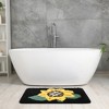 Unique Bargains Bathroom Soft Sunflower Pattern Non-Slip Absorbent Floor Mat - 2 of 4