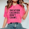 Simply Sage Market Women's Vacation Calories Dont Count Short Sleeve Garment Dyed Tee - 2 of 2