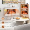 Tangkula 18" Electric Fireplace w/ 32" Floating Mantel 12-Color Dimmable Flame 8H Timer - 4 of 4