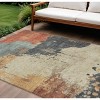 Rust Beige And Charcoal Abstract Washable Indoor Outdoor Area Rug - 2 of 4