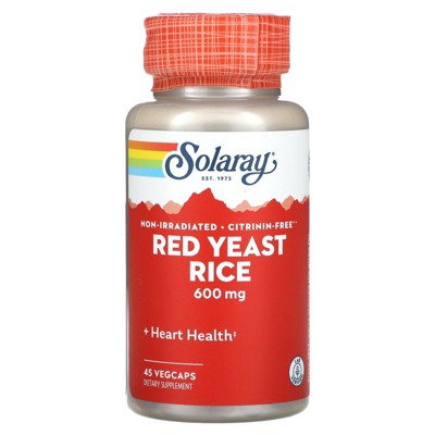 Solaray Red Yeast Rice, 600 mg, 45 Count
