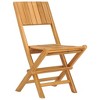 vidaXL Folding Patio Chairs Set of 6, Solid Wood Teak, Perfect for Garden and Outdoor Spaces, Scandinavian Style, Water-Resistant, Brown - 3 of 4