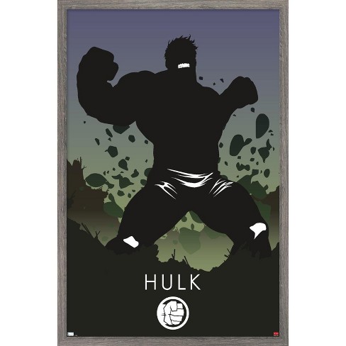 Trends International Marvel Heroic Silhouette - Hulk Framed Wall Poster Prints - image 1 of 4