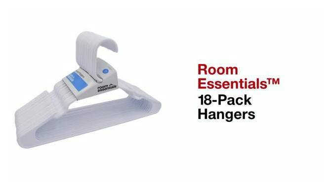 18pk Plastic Hangers - Room Essentials™, 2 of 7, play video