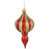 Northlight 8ct Red and Gold Shatterproof Finial Christmas Ornaments, 4.75" - 3 of 4