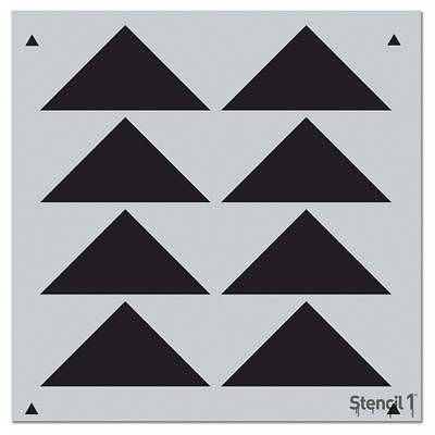 Stencil1 Triangles Aligned Repeating - Wall Stencil 11" x 11"