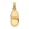 Black Bow Jewelry 14k Two Tone Gold 3D Baby Shoe Pendant, 7 x 20mm - 3 of 4