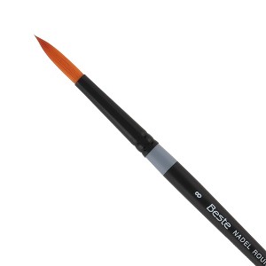 Creative Mark Beste Golden Taklon Nadel Round #4 - 2 Pack Artist Brush, Professional Watercolor Brushes, For Acrylic Painting, Short Handle, Sharp - 1 of 4