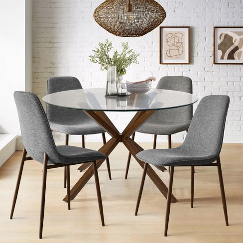 Clear dining chairs set of 4 hot sale