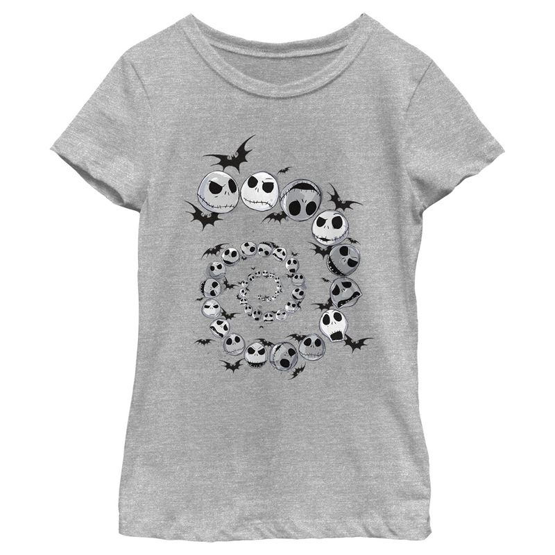 Girl's The Nightmare Before Christmas Spiral Jack T-Shirt, 1 of 6
