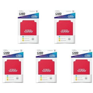 Ultimate Guard 5 Packs Ultimate Guard Red Card Dividers (10) Standard Size Value Bundle! - 1 of 4