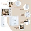YOOCOZZ Vanity Table with Adjustable LED Hollywood Mirror, Large Storage Capacity and Free Installation - White - 3 of 4