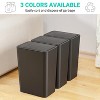 LunaLulinlk 3 Pack 10 Liter Small Lid Trash Can Plastic Trash Can, 2.6 Gallon Slim Trash Can Wastepaper Basket with Pop-Up Lid, Black - 2 of 4