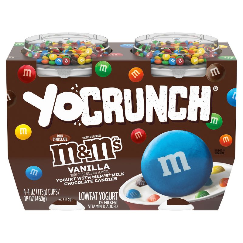 YoCrunch Low Fat Vanilla with M&#38;Ms Yogurt - 4ct/4oz Cups, 3 of 12
