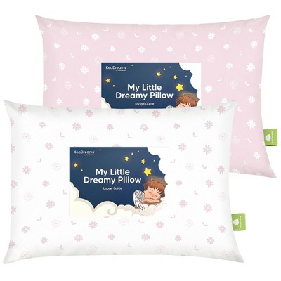 KeaBabies Toddler Pillow - Soft Organic Cotton Kids Pillows for Sleeping - Travel Pillow for Kids Age 2-5