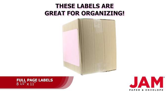 JAM Paper Shipping Labels 8.5" x 11" 10ct, 2 of 7, play video
