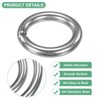 Unique Bargains Dream Catcher Stainless Steel Macrame Wreath Floral Round Metal O Rings 2 PCS - 2 of 4