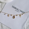 Dainty Gold Paperclip Charm Necklace With Shell, Moon, Star & Hexagram Pendant - Summer Beach Jewelry Gift For Women - 4 of 4