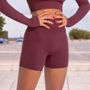 Anna-Kaci Active Women's High-Waisted Seamless Biker Shorts Yoga Compression Workout Shorts for Gym and Running Fitness - 3 of 4